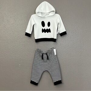 Ghost Halloween Hoodie Sweatpants Outfit 3-6 NEW